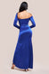 Slinky Satin One Shoulder Split Maxi Dress DR4388