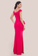 Scuba Crepe Rose Frill Maxi Dress DR4281