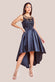 Sequin & Satin Dipped Hem Midi Dress DR3621