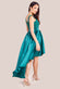 Sequin & Satin Dipped Hem Midi Dress DR3621