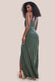 Wrap Front Maxi Slip Dress With Waist Tie-Up DR2250C