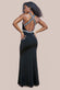 Scuba Crepe Diamonte Embellished Halter Neck Maxi Dress DR2634QZ