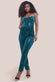 Patterned Sequin Velvet Corset Jumpsuit TR365