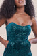 Patterned Sequin Velvet Corset Jumpsuit TR365