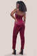 Patterned Sequin Velvet Corset Jumpsuit TR365