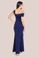 Off The Shoulder Pleated Waist Maxi Dress DR2594SF