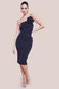 One Shoulder Stretch Midi Dress DR4254