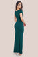 Scuba Crepe Off The Shoulder Maxi Dress DR3774