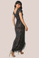 Ornamental Patterned Sequin Maxi Dress With Tassels DR2616