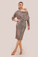 Off Shoulder Sequin Dolman Sleeve Midi Dress DR3321A