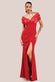 Satin Bardot Corset Body Maxi Dress DR3460