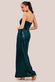 Patterned Sequin Velvet Bandeau Maxi Dress DR3610