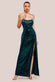 Patterned Sequin Velvet Bandeau Maxi Dress DR3610