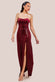 Patterned Sequin Velvet Bandeau Maxi Dress DR3610