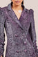 Iridescent Foil Print Mini Blazer Dress DR3669