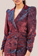 Iridescent Foil Print Mini Blazer Dress DR3669