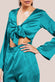 Cut Out Satin Jumpsuit With Tie-Up TR309