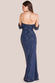 Off The Shoulder Patterned Sequin Wing Maxi Dress DR2791