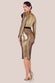 Liquid Sequin Midi With Corsage DR4072