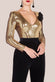 Liquid Sequin Jumpsuit With Corsage TR380