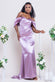 Satin Off Shoulder Bardot Maxi Dress DR3923