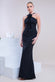 Racer Neck Corsage Scuba Maxi Dress DR4053