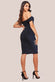 Lurex Cowl Neck Off The Shoulder Midi Dress DR3752