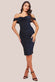 Lurex Cowl Neck Off The Shoulder Midi Dress DR3752