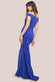 Off Shoulder Cowl Neck Scuba Crepe Maxi Dress DR3339