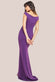 Off Shoulder Cowl Neck Scuba Crepe Maxi Dress DR3339