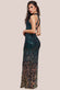 Ombre Sequin Halter Maxi With Thigh Split DR3498