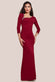 Asymmetric Neck Diamante Embellished Maxi Dress DR4421