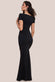 Diamante Embellished Bow Scuba Crepe Maxi Dress DR4493