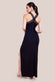 Ribbed Criss Cross Halter Neck Maxi Dress With Thigh Split DR4211