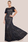 Flutter Sleeve Lace A-Line Maxi Dress DR4361