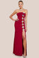 Bow Embellished Strapless Mermaid Maxi Dress DR4422