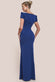 Diamante Embellished Bow Scuba Crepe Maxi Dress DR4493