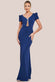 Diamante Embellished Bow Scuba Crepe Maxi Dress DR4493