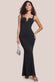 Embellished Diamante Trim Square Neck Scuba Maxi Dress DR4253