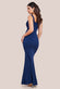 Embellished Diamante Trim Square Neck Scuba Maxi Dress DR4253