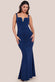 Embellished Diamante Trim Square Neck Scuba Maxi Dress DR4253