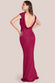 Open Back Cowl Patterned Sequin Maxi Dress DR3191