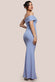 Off The Shoulder Pleated Waist Maxi Dress DR2594