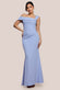 Off The Shoulder Pleated Waist Maxi Dress DR2594