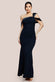 One Shoulder Satin Band Maxi Dress DR3454