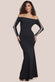 Embellished Diamante Sleeve Bardot Maxi Dress DR4424