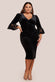 Crochet Velvet Wrap Midi Dress DR4483PLUS