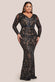 Embroidered Sequin & Mesh Maxi Dress DR2558PLUS