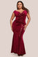 Patterned Sequin Velvet Wrap Bodice Maxi Dress DR3623P