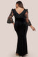 Scalloped Lace & Velvet Maxi Dress DR3972PLUS